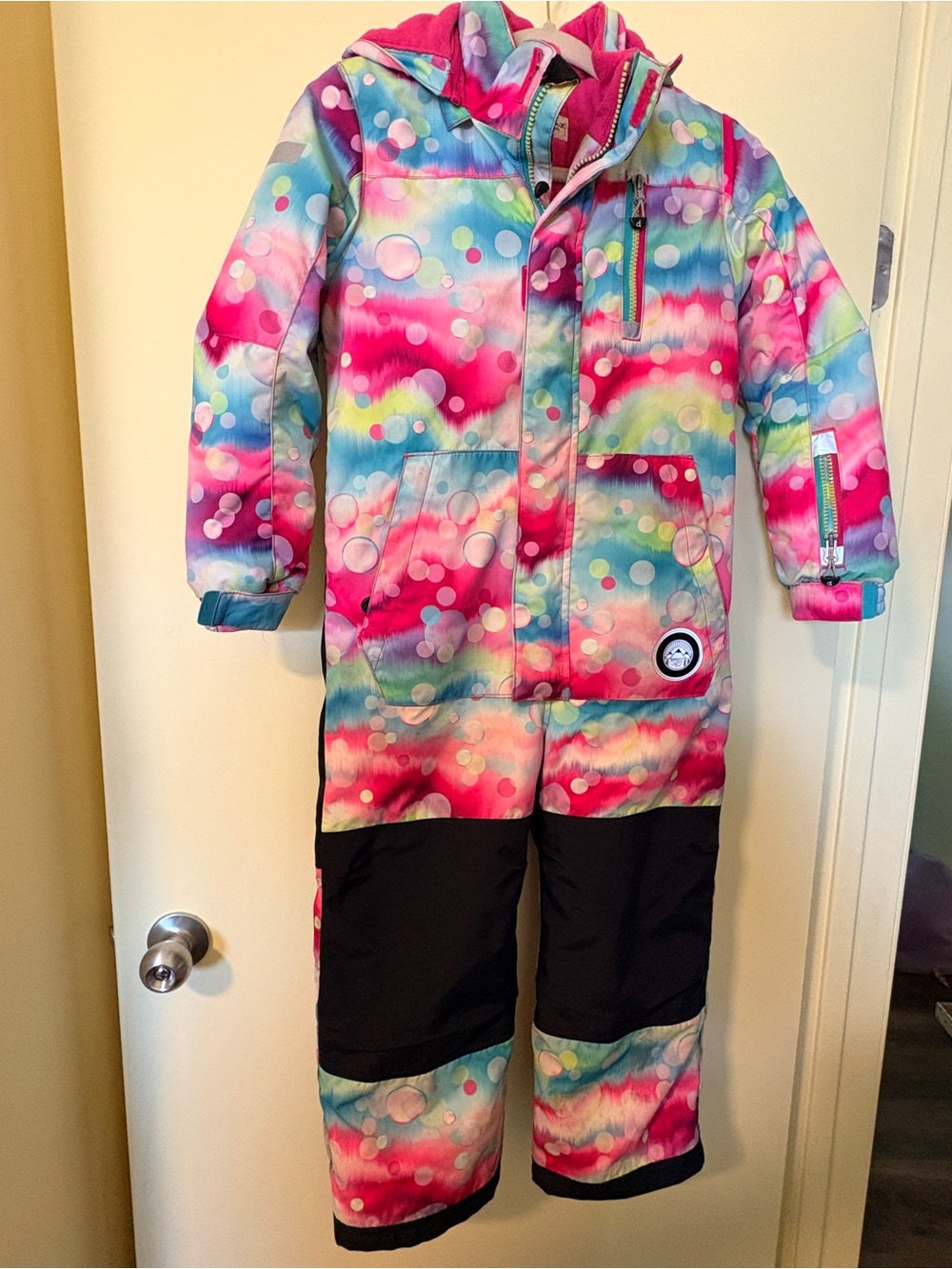 Deux par Deux Bubble Print Snow One-Piece sz 8